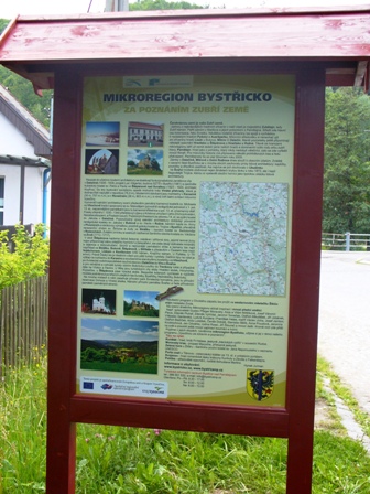 turistická tabule mikroregionu Bystřicko