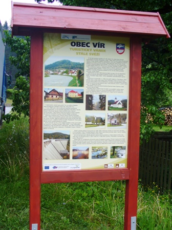 turistická tabule obce Vír