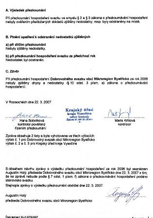 Auditorská zpráva 2006 – strana 2