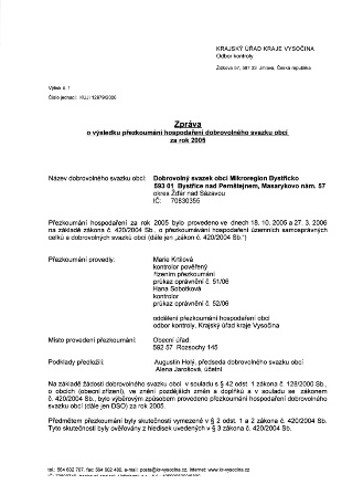 auditorská zpráva – strana 1
