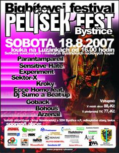 Pelíšek fest Bystřice - plakát festivalu