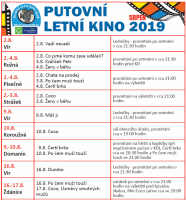 Putovní letní kino - program srpen 2019