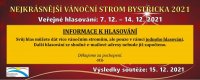 Hlasování v soutěži ,,Nejkrásnější vánoční strom Bystřicka 2021 zahájeno!!!