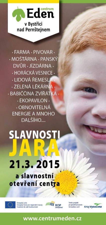 První jarní den se otevře centrum EDEN v rámci Slavností jara