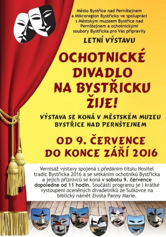 Pozvánka na výstavu: Ochotnické divadlo na Bystřicku žije!
