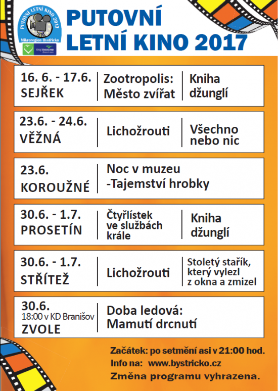 Letní kino 2017 začíná!