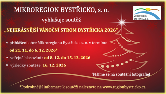 Soutěž o nejkrásnější vánoční strom Bystřicka 2026